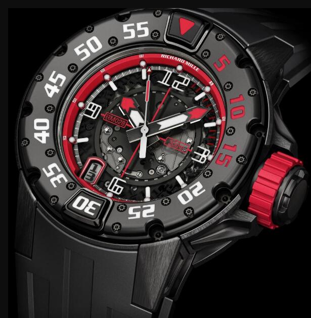 Replica Richard Mille RM 028 Diver Americas Black Titanium Watch